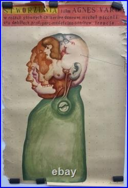 Vintage Polish Les Creatures Movie Poster Starowieyski Agnes Varda 22x33