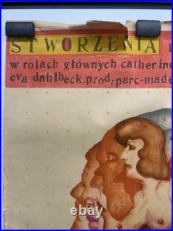 Vintage Polish Les Creatures Movie Poster Starowieyski Agnes Varda 22x33