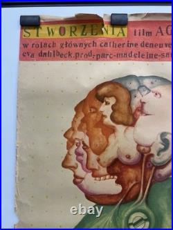 Vintage Polish Les Creatures Movie Poster Starowieyski Agnes Varda 22x33