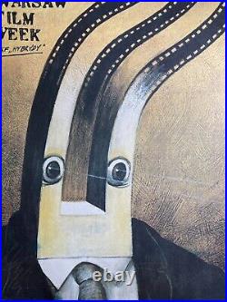 Vintage Poster 1st Warsaw Film Week Festival Andrzej Pagowski 1985