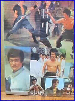 Vintage Poster Collage Bruce lee Karate martial Art 1974 inv#G2732
