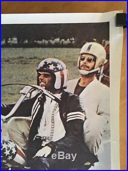 Vintage Poster Easy Rider Treo Fonda Hopper Nicholson 1970's Motorcycle Pin-up