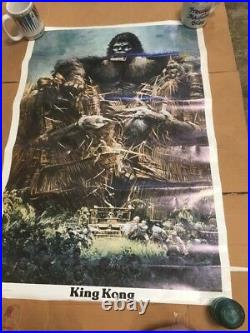 Vintage Poster KING KONG the Movie 1976 See Pics Rare 24x36 HTF
