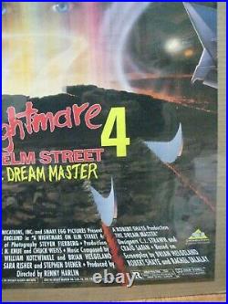 Vintage Poster nightmare on Elm street Movie 1980's horror dream master Inv#4817