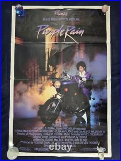 Vintage Prince Purple Rain Original Movie Poster 27x41 EUC! Authentic
