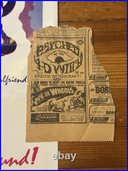 Vintage Psyched By The 4D Witch Original Underground Horror Movie Poster Rare