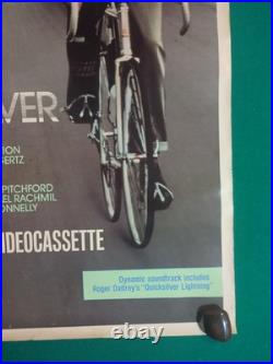 Vintage QUICKSILVER Movie Poster 1986 Kevin Bacon 41 x 27 CBS Fox Video Rare HTF