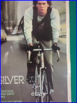 Vintage QUICKSILVER Movie Poster 1986 Kevin Bacon 41 x 27 CBS Fox Video Rare HTF