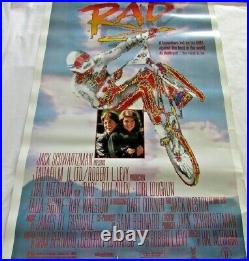 Vintage RARE 1986 RAD Rolled One Sheet Poster LOUGHLIN BMX BIKE RACING HELLTRACK