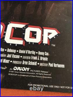 Vintage ROBOCOP (1987) ORIGINAL Promotional Dual Sided MOVIE POSTER 20 X 16
