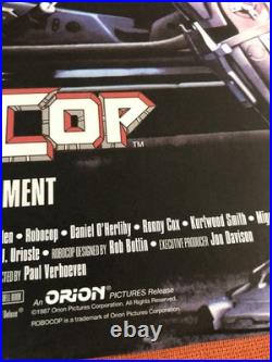 Vintage ROBOCOP (1987) ORIGINAL Promotional Dual Sided MOVIE POSTER 20 X 16