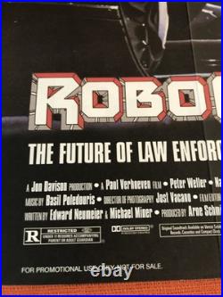 Vintage ROBOCOP (1987) ORIGINAL Promotional Dual Sided MOVIE POSTER 20 X 16