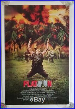 Vintage Rare 1986 PLATOON International One Sheet Movie Poster Oliver Stone War