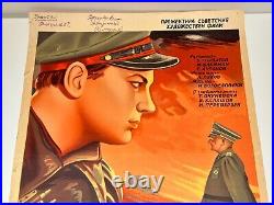 Vintage Rare Genuine Poster From Ussr Soviet Movie This Happened In Donbas