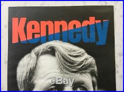 Vintage Robert Bobby Kennedy President Political Campaign Poster 1968 Picture Bl