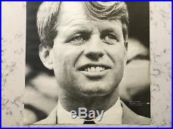 Vintage Robert Bobby Kennedy President Political Campaign Poster 1968 Picture Bl