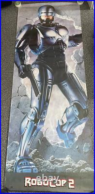 Vintage Robocop 2 Original Movie Poster 26x70 1990 Rare Huge