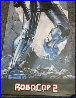 Vintage Robocop 2 Original Movie Poster 26x70 1990 Rare Huge