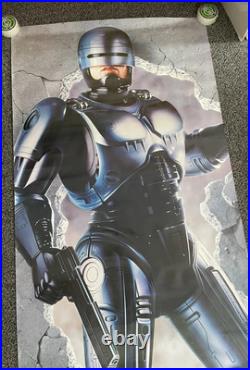 Vintage Robocop 2 Original Movie Poster 26x70 1990 Rare Huge