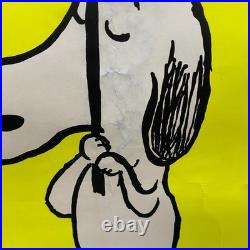 Vintage SNOOPY FOR PRESIDENT Blacklight Poster 1968 Anti War RARE Leslie Tobin