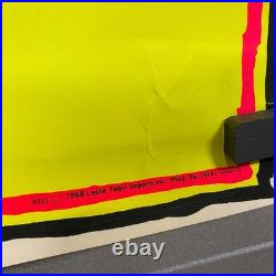 Vintage SNOOPY FOR PRESIDENT Blacklight Poster 1968 Anti War RARE Leslie Tobin