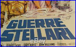 Vintage STAR WARS Italian Movie Theater Poster Guerre Stellari 1977 RARE