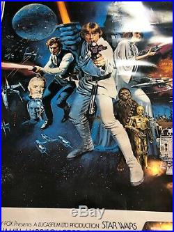 Vintage STAR WARS Original 1977 Movie Poster 36 x 24 Litho PTW 531