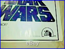 Vintage STAR WARS Original 1977 Movie Poster 36 x 24 Litho PTW-531
