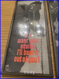 Vintage Set Of 3 Universal Monsters Framed Posters Night Gallery Era Rare