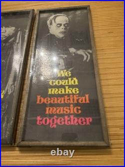 Vintage Set Of 3 Universal Monsters Framed Posters Night Gallery Era Rare