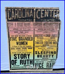 Vintage Set Of 8 MCM 1960's Theatre Broadside Movie Ad Schedule Posters Lot Wow