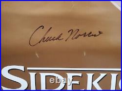 Vintage Sidekicks 1993 Large Movie Poster Signed By Chuck Norris 27 X 40