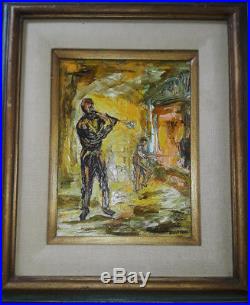 Vintage Signed Actor Richard Burton Historical Oil Painting Elizabeth Tylor
