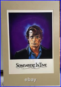 Vintage Somewhere In Time original movie poster concept art Christopher Reeve