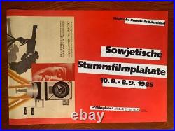 Vintage Soviet Silent Film Exhibition Poster