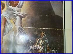 Vintage Star Wars 1977 Style A Folded Poster 27x41