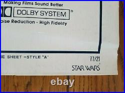 Vintage Star Wars 1977 Style A Folded Poster 27x41