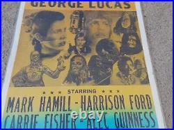 Vintage Star Wars Cardboard Movie Poster Year Unknown READ DESCRIPTION