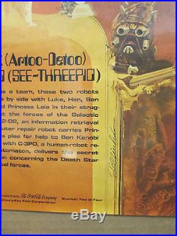 Vintage Star Wars Coca Cola movie poster 1977 Rd-D2 Aptoo-Detoo C-3PO 11928