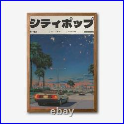 Vintage Style Manifest Art, Retro Anime Wall Decor, Retro Japanese Y2K Poster