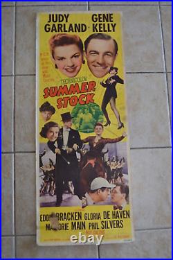 Vintage Summer Stock Original Movie Poster Judy Garland Gene Kelly 1950 Musical