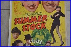 Vintage Summer Stock Original Movie Poster Judy Garland Gene Kelly 1950 Musical