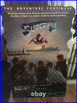 Vintage Superman II Lobby Movie Standee Poster Rare Reeve 1981