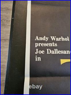 Vintage TRASH 1970 ORIGINAL 27x41 Movie Poster ANDY WARHOL Joe Dallesandro Rare