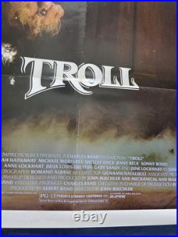 Vintage TROLL HORROR ORIGINAL ONE SHEET POSTER 1986 27x41 EMPIRE PICTURES