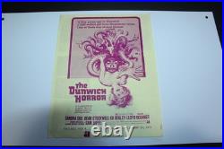 Vintage The Dunwich Horror Movie Advertising Poster 1970 Sandra Dee