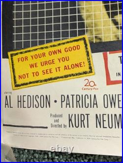 Vintage The Fly Original Movie Poster 1958 Signed David Hedison 14x22 58/280