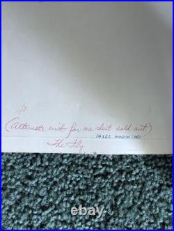 Vintage The Fly Original Movie Poster 1958 Signed David Hedison 14x22 58/280