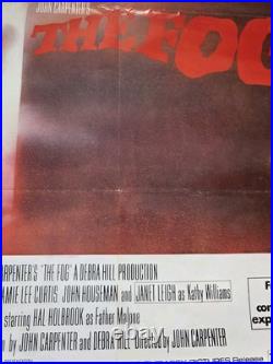 Vintage The Fog John Carpenter Theatrical Film Folded Movie Posters 27x41