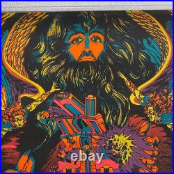 Vintage The Third Eye TOWER OF BABEL Blacklight Poster Book of Genesis 1971